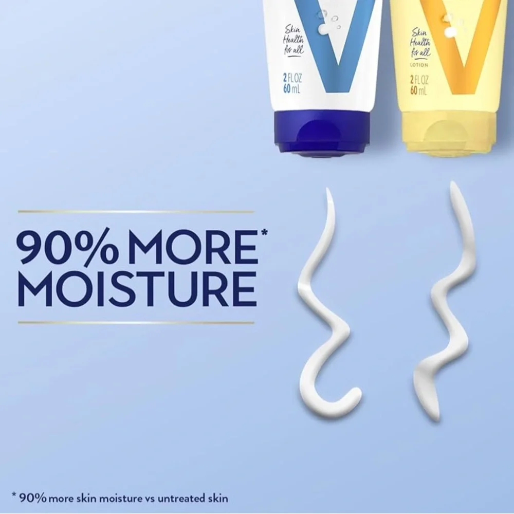 New Vaseline Advanced Repair & Nourishing Moisture Lotion Set Blue & Yellow 2oz